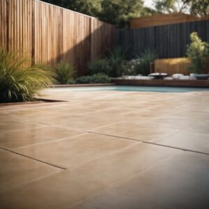 7 stamped concrete pool deck